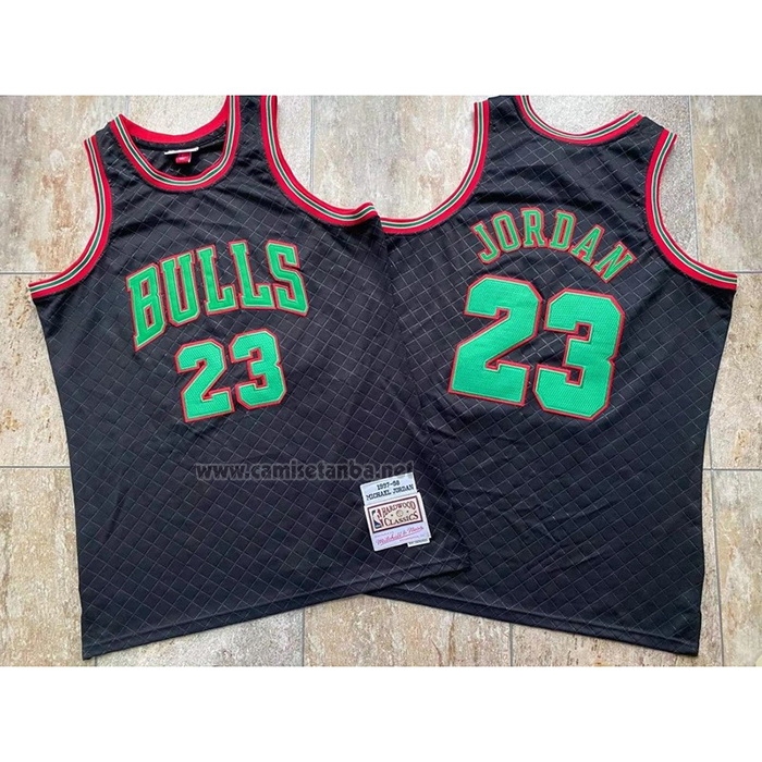 Camiseta Chicago Bulls Michael Jordan #23 Mitchell & Ness 1997-98 Negro
